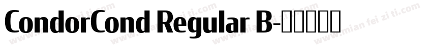 CondorCond Regular B字体转换